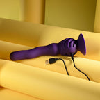 Purple 23.9 cm USB Rechargeable Wiggling Vibrator - Hush Store Sydney
