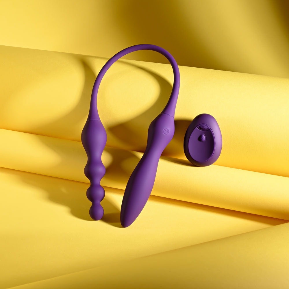 Purple 60 cm USB Rechargeable Flexible Dual Ended Vibrator - Hush Store Sydney