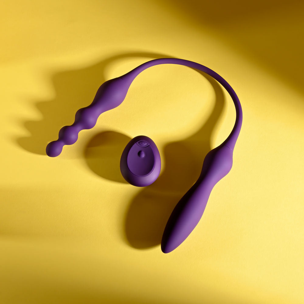 Purple 60 cm USB Rechargeable Flexible Dual Ended Vibrator - Hush Store Sydney