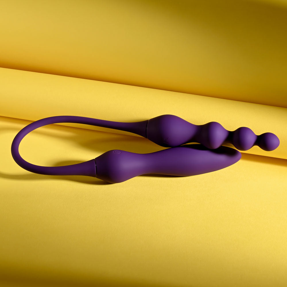 Purple 60 cm USB Rechargeable Flexible Dual Ended Vibrator - Hush Store Sydney