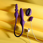Purple 60 cm USB Rechargeable Flexible Dual Ended Vibrator - Hush Store Sydney