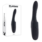 Playboy Pleasure OVERDRIVE - Black 28.2 cm USB Rechargeable Thrusting Vibrator - Hush Store Sydney 