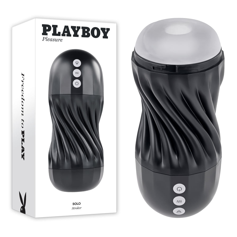 Playboy Pleasure SOLO - USB Rechargeable Vibrating and Sucking Stroker - Hush Store Sydney 
