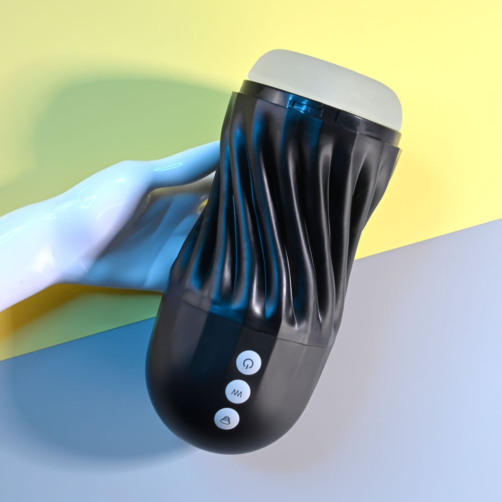 Playboy Pleasure SOLO - USB Rechargeable Vibrating and Sucking Stroker - Hush Store Sydney 