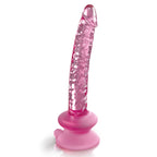 Icicles #86 - Pink 17 cm Glass Dong with Suction Base