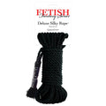 Fetish Fantasy Series Deluxe Silky Rope - Black Bondage Rope - 9.75 m Length - Hush Store Sydney 