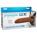 FX Elite 6'' Silicone Hollow Strap-On - Tan - Tan 15.2 cm Hollow Strap-On - Hush Store Sydney 