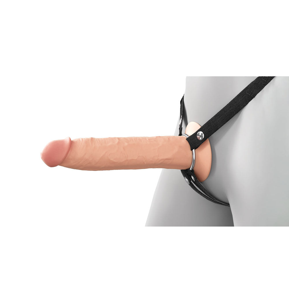 Fantasy X-Tensions Elite 9'' Silicone Hollow Strap-On - Flesh - Flesh 22.9 cm Hollow Strap-On - Hush Store Sydney 