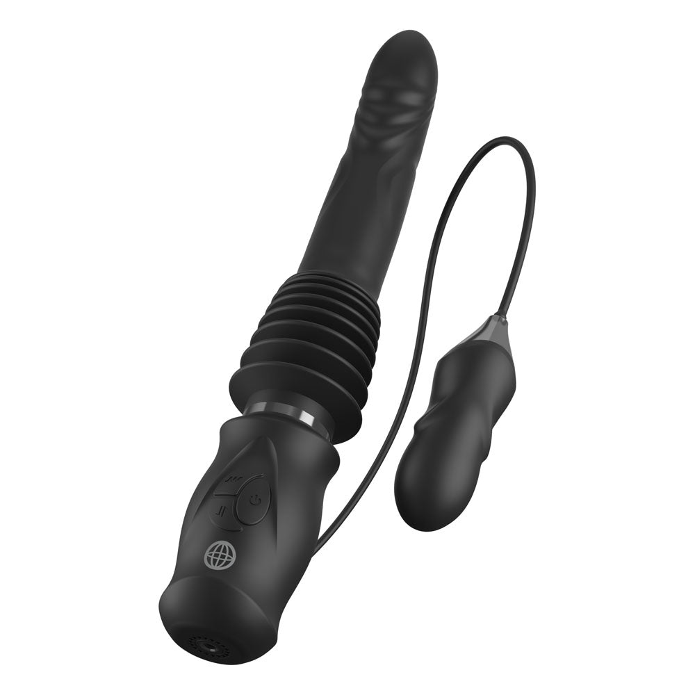 FFS Ultimate Silicone Thruster - Black - Black USB Rechargeable Thrusting Vibrator - Hush Store Sydney 