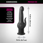 Fetish Fantasy Series Pogo Thruster - Black USB Rechargeable 23.5 cm Gyrating Rabbit Vibrator - Hush Store Sydney 