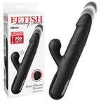 FFS Sonix Silicone Thruster - Black 22 cm USB Rechargeable Thrusting Vibrator with Flicking Clit Stim - Hush Store Sydney 
