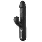 FFS Sonix Silicone Thruster - Black 22 cm USB Rechargeable Thrusting Vibrator with Flicking Clit Stim - Hush Store Sydney 