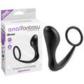 Anal Fantasy Collection Ass-gasm Cock Ring Plug - Black 10 cm (4'') Prostate Massager with Cock Ring - Hush Store Sydney 