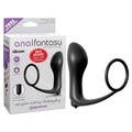 Anal Fantasy Collection Ass-gasm Cockring Plug - Black Vibrating Butt Plug with Cock Ring - Hush Store Sydney 
