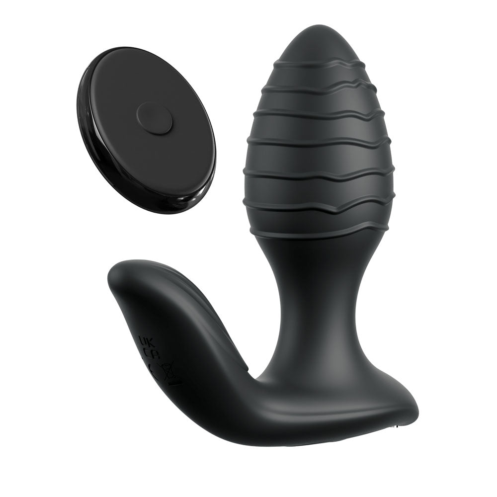 Anal Fantasy Elite Gyro-Milk Pro - Black - Black USB Rechargeable Gyrating Butt Plug - Hush Store Sydney 