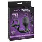 Anal Fantasy Elite Ass-Gasm Gyro-Milk Pro - Black USB Rechargeable Gyrating Butt Plug with Cock Ring - Hush Store Sydney 