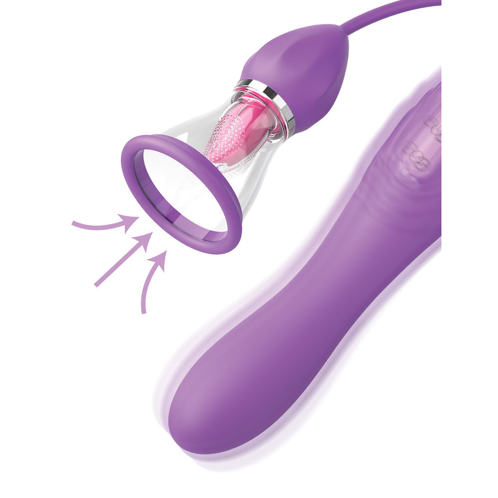 Fantasy For Her Her Ultimate Pleasure Max - Purple USB Rechargeable Vibrator with Flicking Stimulator - Hush Store Sydney 