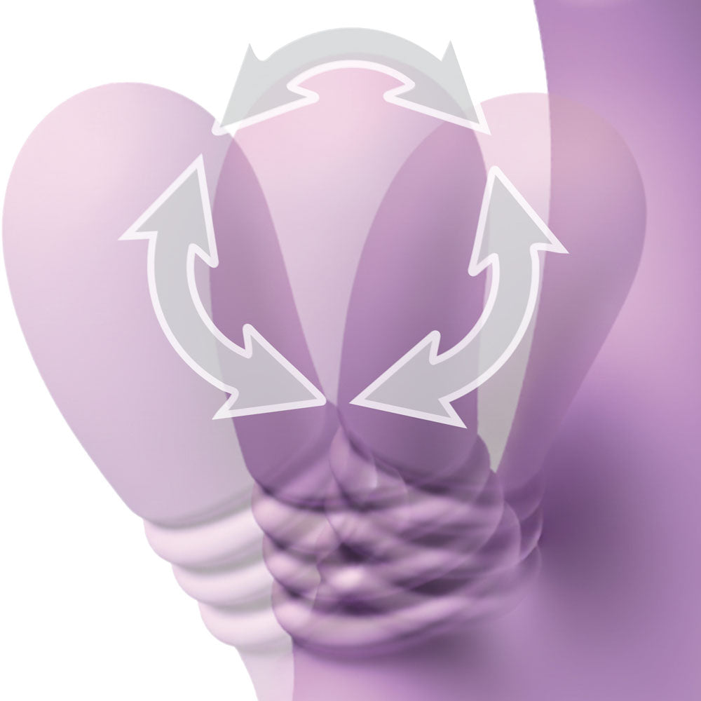 Fantasy For Her intiMotion Flutter Pro - Purple 20.6 cm USB Rechargeable Rabbit Vibrator with Pulsating Tip