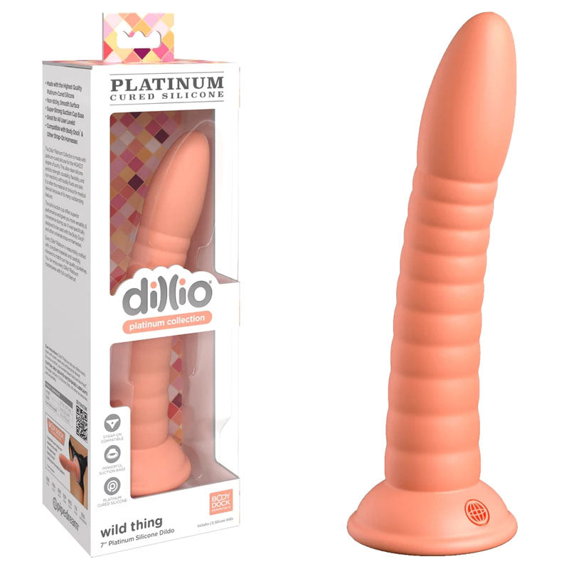 Dillio Platinum Wild Thing - Peach - Peach 17.8 cm (7'') Dong - Hush Store Sydney 