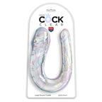 King Cock Clear Large Double Trouble - Clear Large Double Penetration Dong
