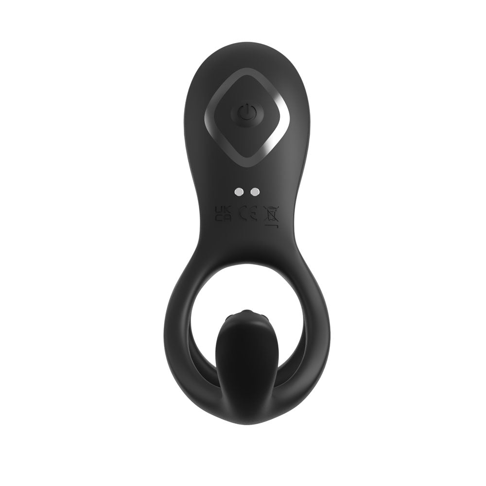 Fantasy C-Ringz Ultimate Couples Cage Max - Black USB Rechargeable Vibrating Cock Ring Cage - Hush Store Sydney 