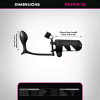 Fantasy C-Ringz Remote-Controlled Vibrating Cock Blocker with Ass-Gasm Plug - Black Vibrating Cock Cage with Anal Plug - Hush Store Sydney 