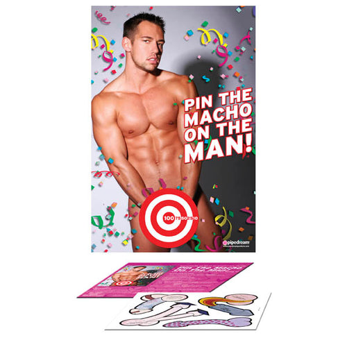 Bachelorette Party Favors Pin The Macho On The Man - Party Game - Hush Store Sydney 