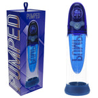 PUMPED Aqua-Pro Auto Pump - Blue - Blue/Clear USB Rechargeable AI-Enabled Submersible Auto Penis Pump
