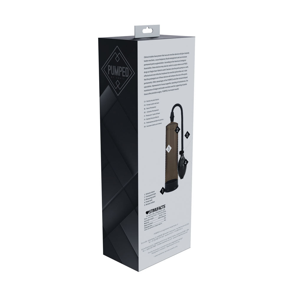 PUMPED Basic Pump 1 - Black - Black Penis Pump - Hush Store Sydney 