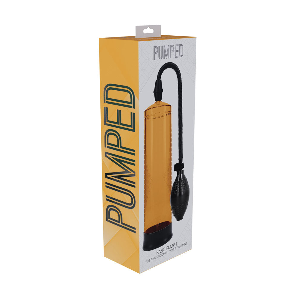 PUMPED Basic Pump 1 - Orange - Orange Penis Pump - Hush Store Sydney 