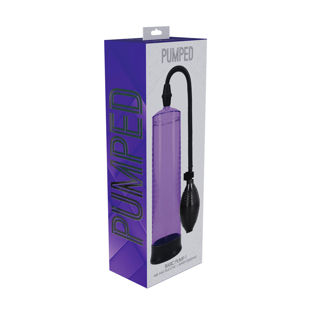 PUMPED Basic Pump 1 - Purple - Purple Penis Pump - Hush Store Sydney 