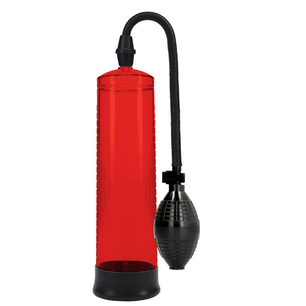 PUMPED Basic Pump 1 - Red - Red Penis Pump - Hush Store Sydney 