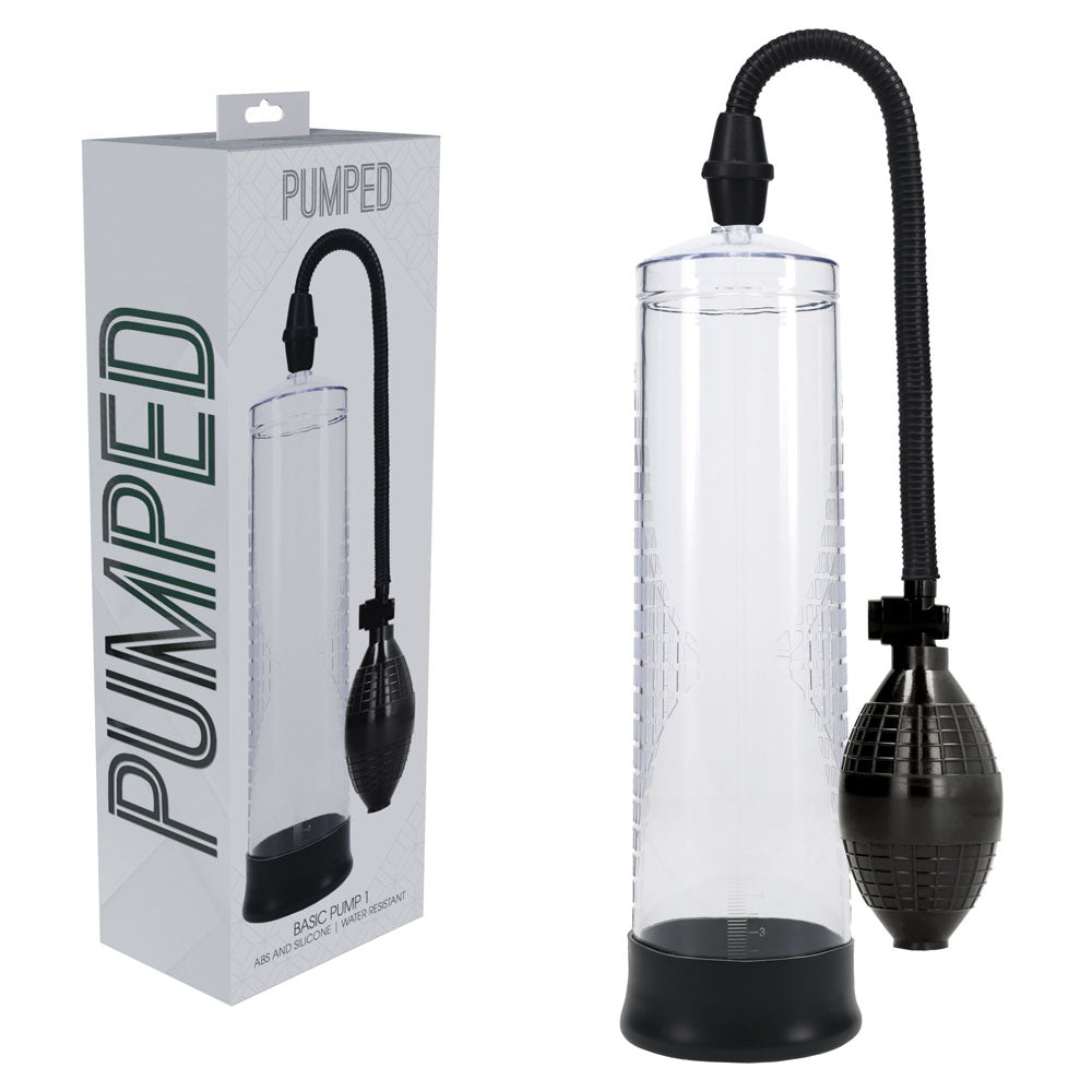PUMPED Basic Pump 1 - Transparent - Clear Penis Pump - Hush Store Sydney 