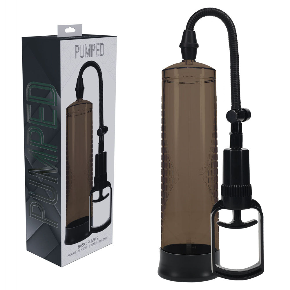 PUMPED Basic Pump 2 - Black - Black Penis Pump - Hush Store Sydney 