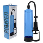 PUMPED Basic Pump 2 - Blue - Blue Penis Pump - Hush Store Sydney 
