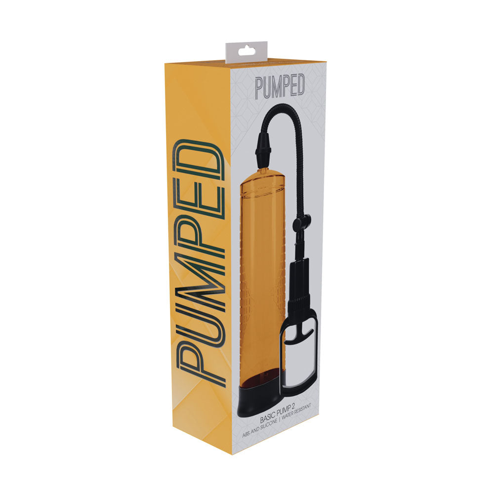 PUMPED Basic Pump 2 - Orange - Orange Penis Pump - Hush Store Sydney 