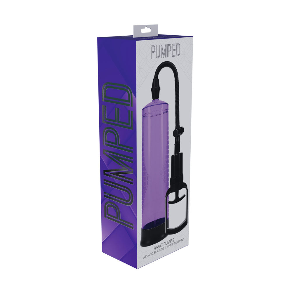 PUMPED Basic Pump 2 - Purple - Purple Penis Pump - Hush Store Sydney 