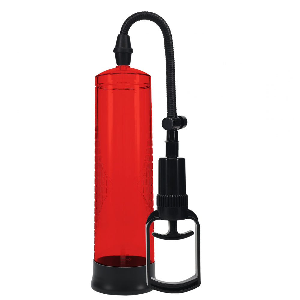 PUMPED Basic Pump 2 - Red - Red Penis Pump - Hush Store Sydney 
