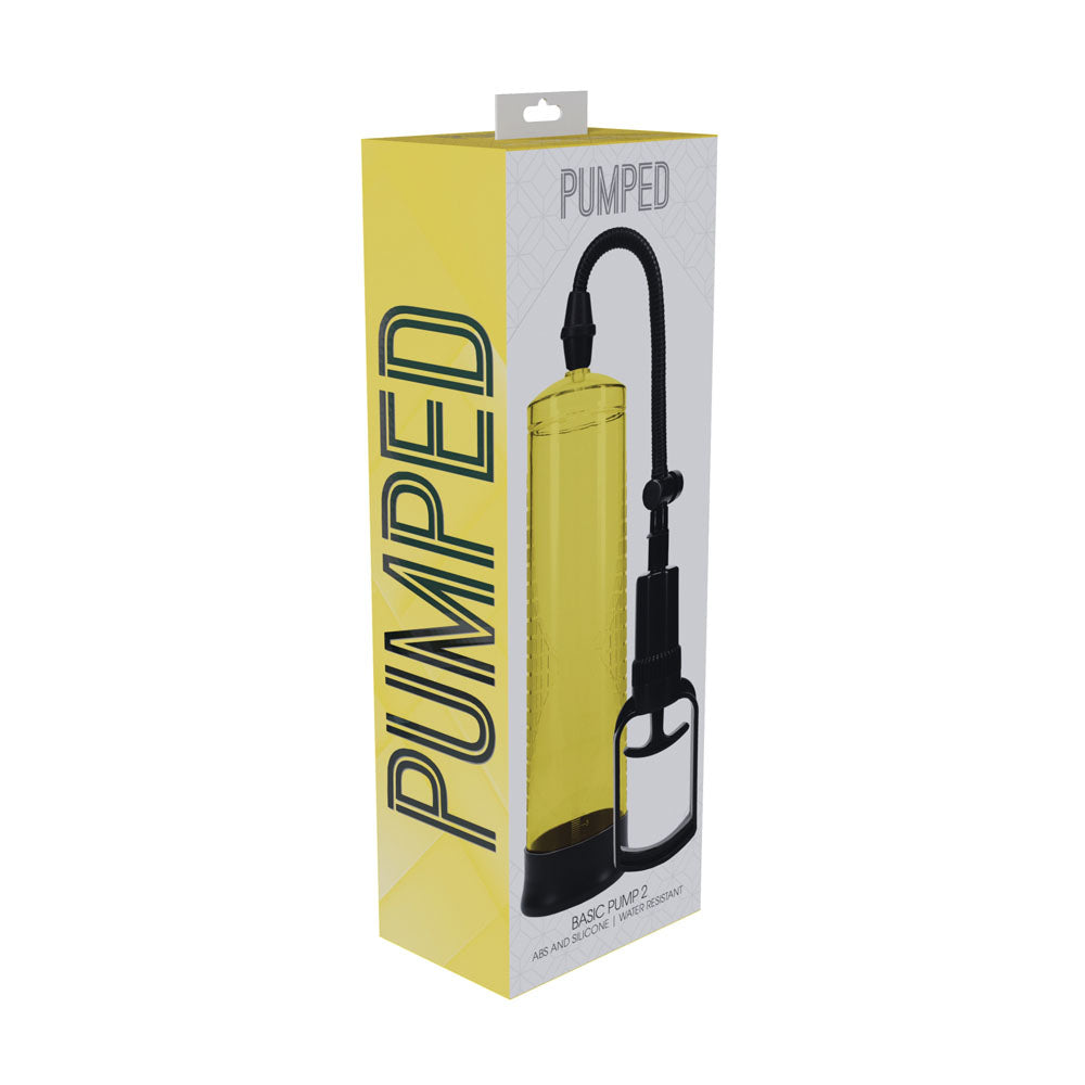PUMPED Basic Pump 2 - Yellow - Yellow Penis Pump - Hush Store Sydney 