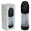 PUMPED TechnoThrust Auto Masturbator - Black/Clear USB Rechargeable Auto Maturbator - Hush Store Sydney 