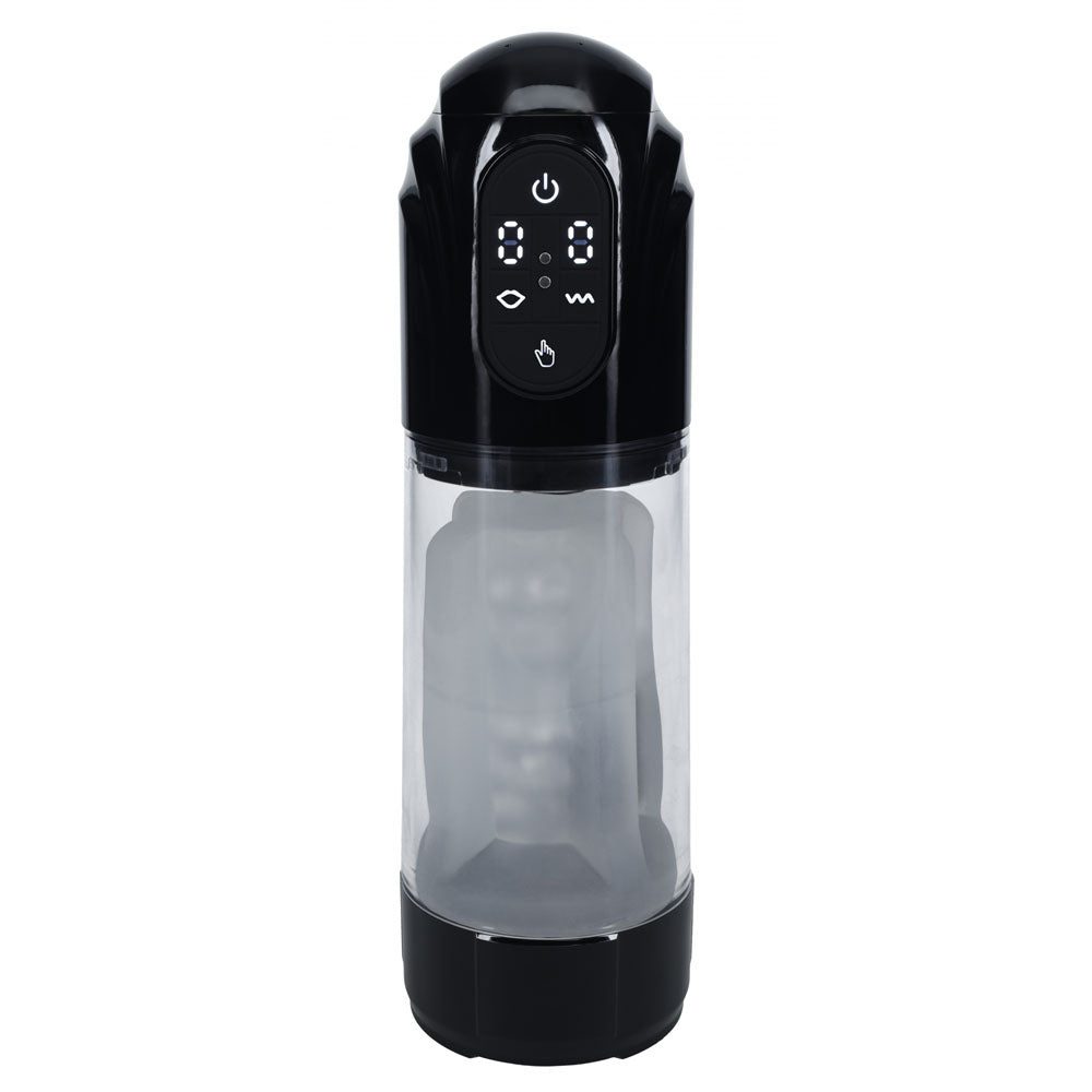 PUMPED TechnoThrust Auto Masturbator - Black/Clear USB Rechargeable Auto Maturbator