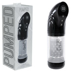 PUMPED Strokemate - Black/Clear USB Rechargeable Sucking Rotating and Thrusting Auto Masturbator