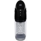 PUMPED Strokemate - Black/Clear USB Rechargeable Sucking Rotating and Thrusting Auto Masturbator