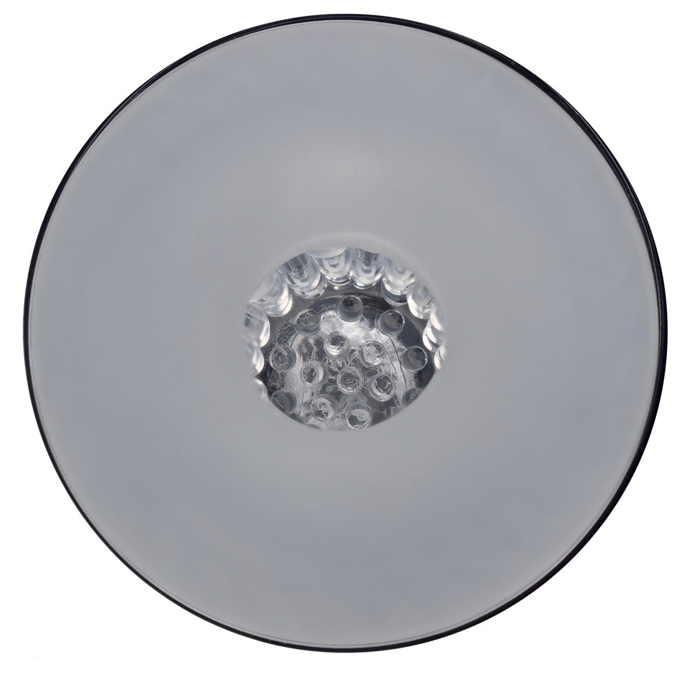 PUMPED Vortex - Gunmetal - Gunmetal Grey/Clear USB Rechargeable Sucking Rotating and Thrusting Auto Masturbator