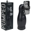 PUMPED Virtuo - Gunmetal - Gunmetal Grey/Clear USB Rechargeable Sucking And Vibrating Auto Masturbator - Hush Store Sydney 