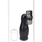 PUMPED Virtuo - Gunmetal - Gunmetal Grey/Clear USB Rechargeable Sucking And Vibrating Auto Masturbator