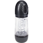 PUMPED SonicPull - Gunmetal - Gunmetal Grey/Clear USB Rechargeable Sucking And Vibrating Auto Masturbator - Hush Store Sydney 