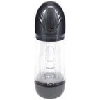PUMPED SonicPull - Gunmetal - Gunmetal Grey/Clear USB Rechargeable Sucking And Vibrating Auto Masturbator - Hush Store Sydney 