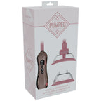PUMPED Vulva & Breast Pump with Tongue Stimulator - Rose Gold - Rose Gold USB Rechargeable Ladies Pump Set