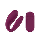 Passion Play Couple Vibe with Remote Controller - Purple USB Rechargeable Couples Vibrator with Wireless Remote